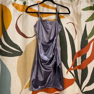 Lavender Satin Bodycon Dress